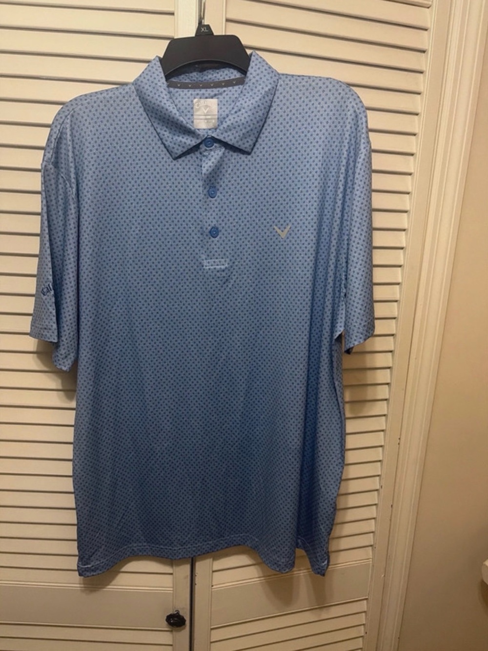 Callaway Light Blue Micro-Dot Golf Polo
